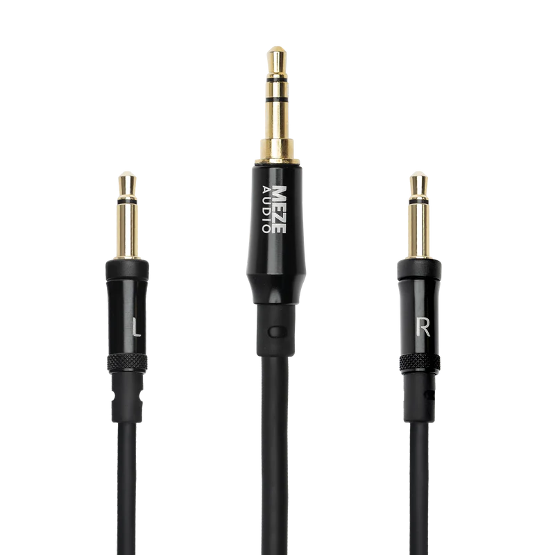 Meze mono 3.5 mm to 3.5 mm 1.5 m soft TPE cable with black aluminium casings