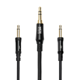 Meze mono 3.5 mm to 3.5 mm 1.5 m soft TPE cable with black aluminium casings