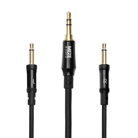 Meze mono 3.5 mm to 3.5 mm 1.5 m soft TPE cable with black aluminium casings