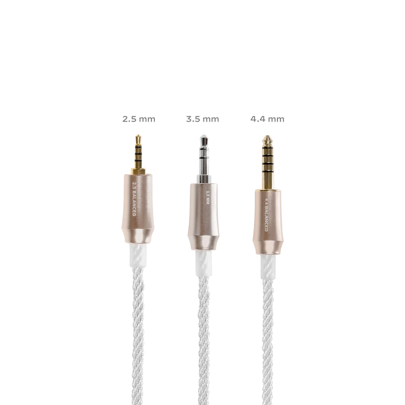 Meze mono 3.5 mm to 2.5 mm balanced silver plated upgrade cable