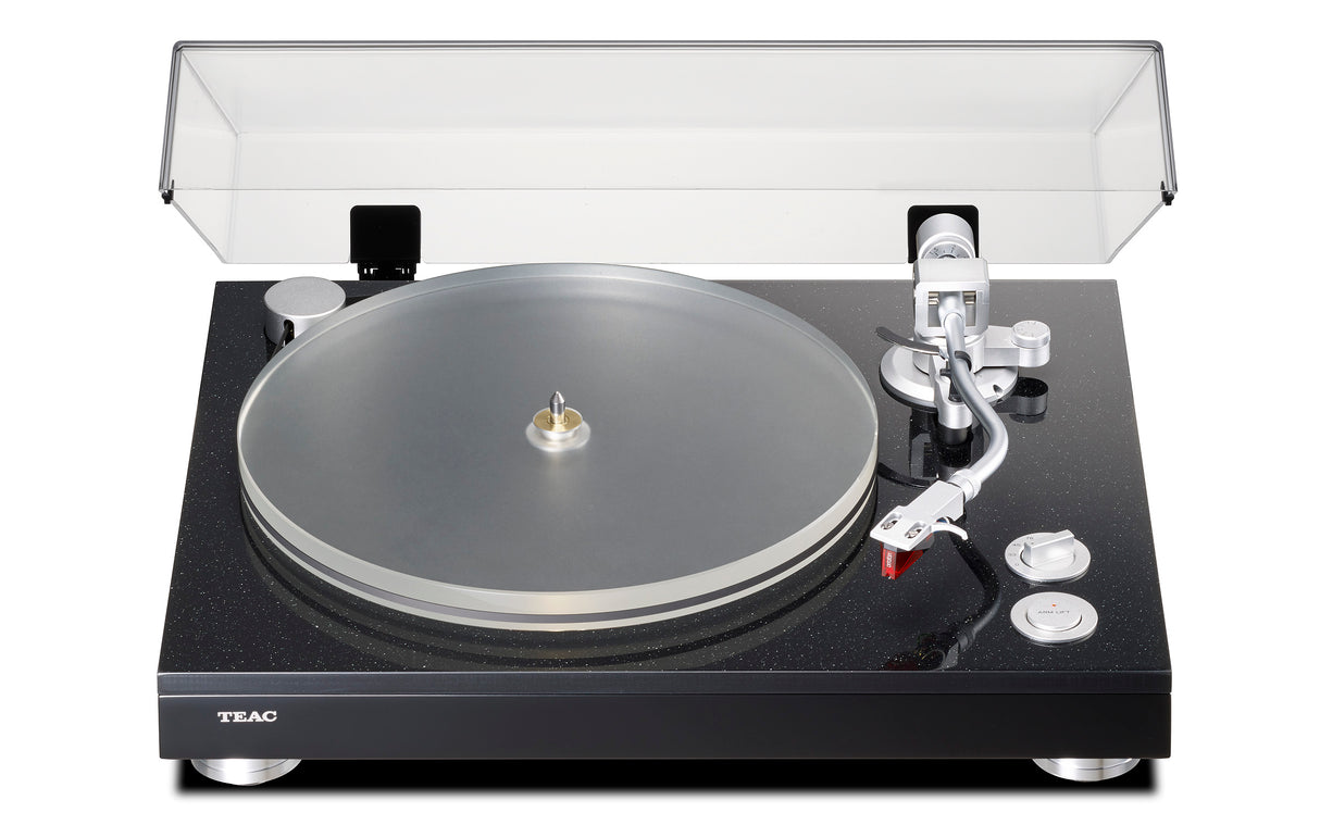 Teac TN-5BB-MB Manual Belt-Drive Turntable - Balanced Outputs - SAEC Tone Arm - Hybrid Marble Black Plinth